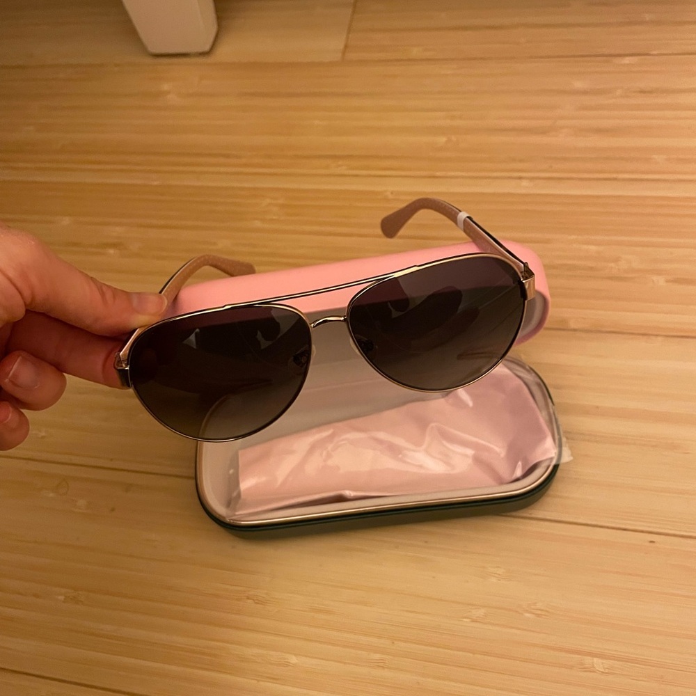 NEW Kate Spade pink leopard aviators